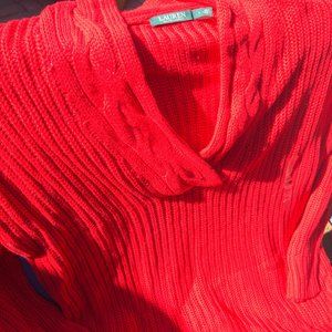 100% cotton Ralph Lauren red long sleeve sweater